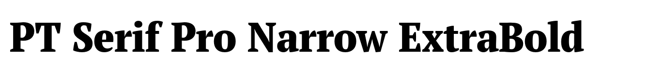 PT Serif Pro Narrow ExtraBold